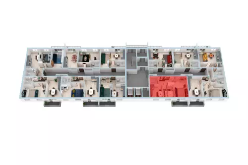 ЖК АРИНСКИЙ, Дом 1 корп. 5, кв. 282, 2-комнатная, 52.8 м²